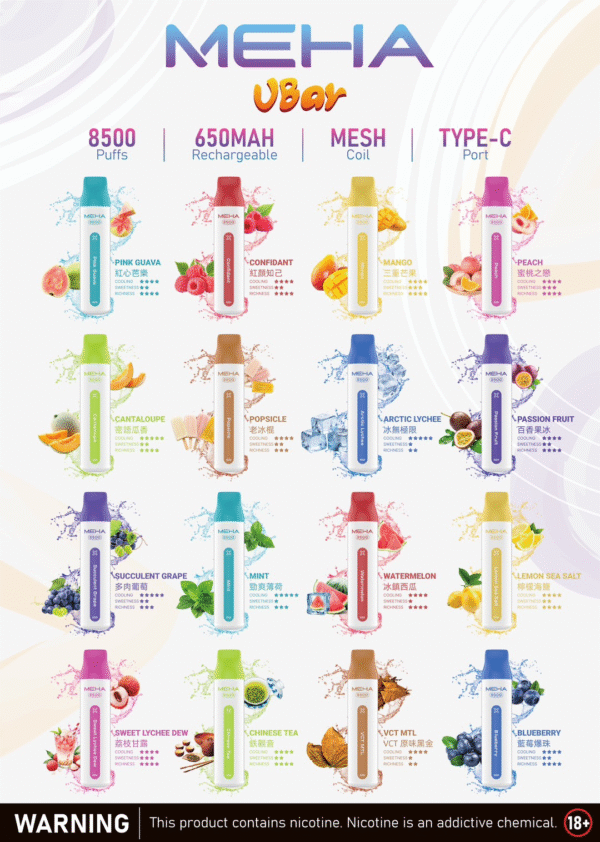 💖新品來啦！Meha-X-bar魅嗨小白條 8500口｜Hi潮、抽到爽🔥【滿十送一】