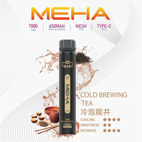 💖新品來啦！Meha-X-bar魅嗨小黑條 7000口｜黑到潮、抽到爽🔥【滿十送一】
